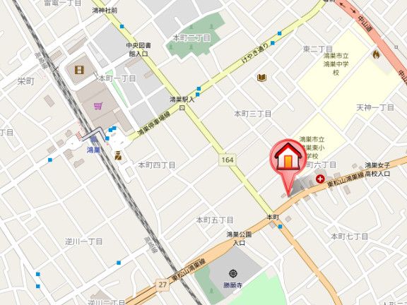 ��ʌ������s�{���U���ڂ̃A�p�[�g�̒n�}