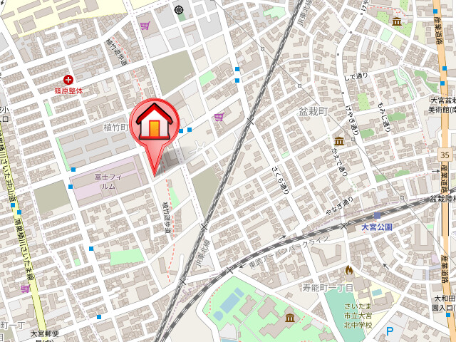 ��ʌ��������܎s�k��A�|���P���ڂ̃A�p�[�g�̒n�}