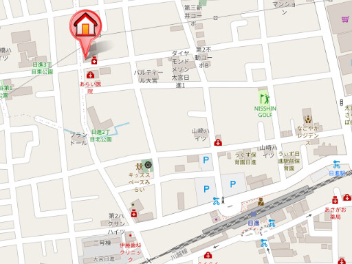 ��ʌ��������܎s�k����i���Q���ڂ̃A�p�[�g�̒n�}