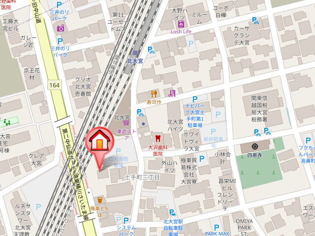 ��ʌ��������܎s��{��y�蒬�R���ڂ̃}���V�����̒n�}