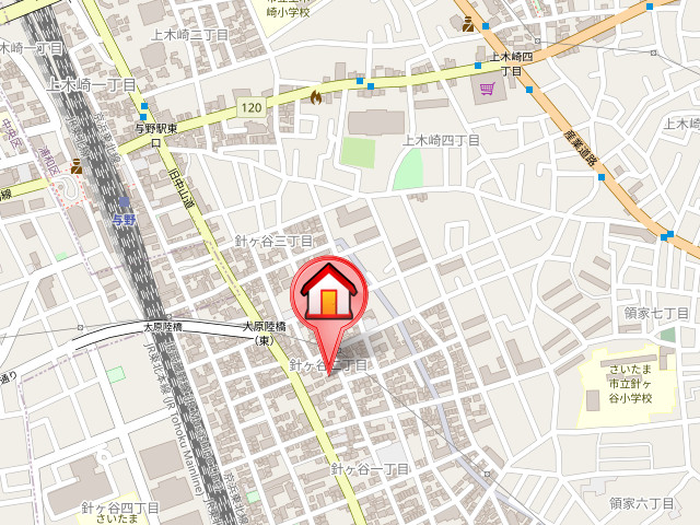 ��ʌ��������܎s�Y�a��j���J�Q���ڂ̃A�p�[�g�̒n�}