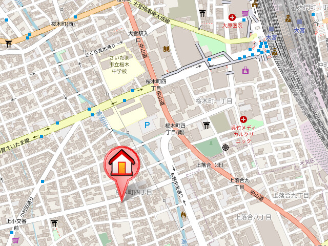 ��ʌ��������܎s��{����ؒ��S���ڂ̃}���V�����̒n�}