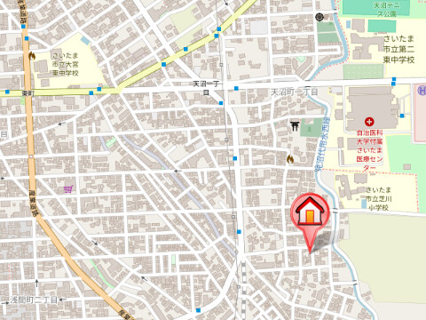 ��ʌ��������܎s��{��V�����Q���ڂ̃A�p�[�g�̒n�}