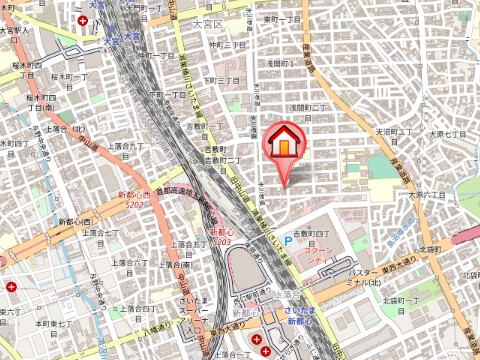 ��ʌ��������܎s��{��g�~���S���ڂ̃}���V�����̒n�}