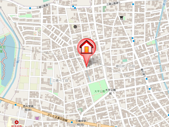 ��ʌ��������܎s��{��O���P���ڂ̃}���V�����̒n�}