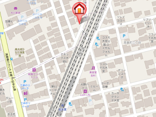 ��ʌ��������܎s�k�擌�听���P���ڂ̃A�p�[�g�̒n�}