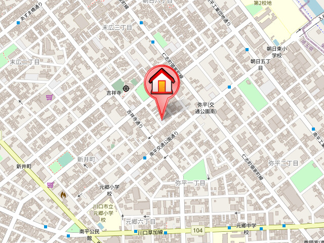 ��ʌ�����s���L�R���ڂ̃}���V�����̒n�}