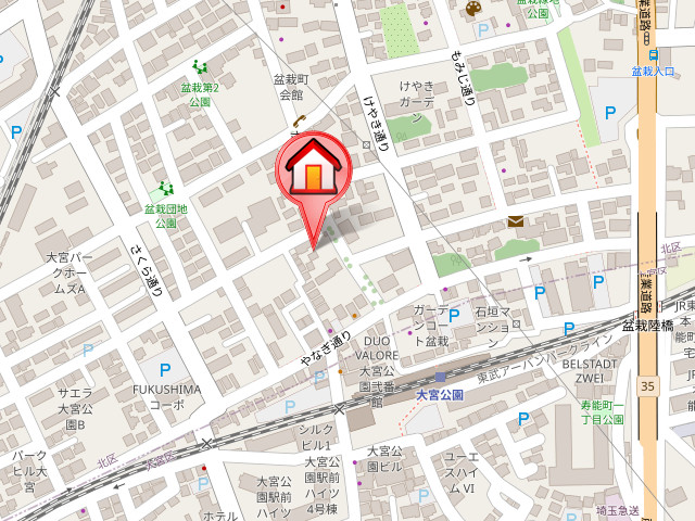 ��ʌ��������܎s�k��~�͒��̃A�p�[�g�̒n�}