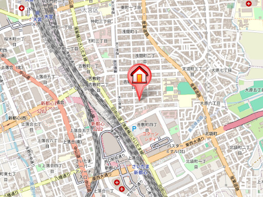 ��ʌ��������܎s��{��g�~���S���ڂ̃}���V�����̒n�}