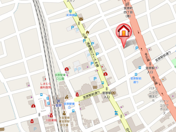 ��ʌ��������܎s�k��{�����Q���ڂ̃A�p�[�g�̒n�}