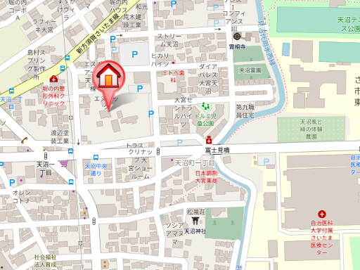 ��ʌ��������܎s��{��V�����P���ڂ̃}���V�����̒n�}