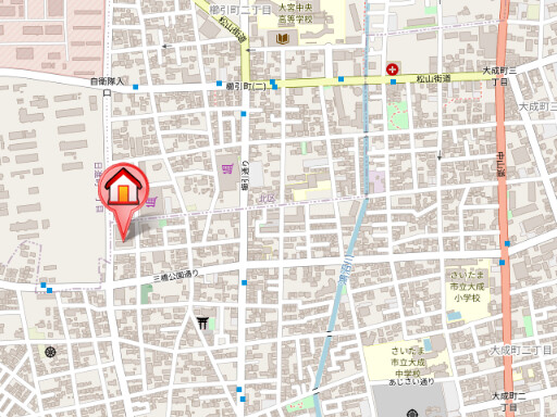 ��ʌ��������܎s��{��������P���ڂ̃}���V�����̒n�}