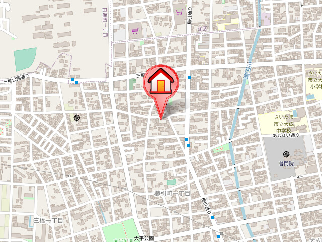 ��ʌ��������܎s��{��������P���ڂ̃}���V�����̒n�}