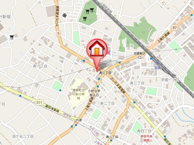 ��ʌ��k�����S�ɓޒ����Q���ڂ̃}���V�����̒n�}