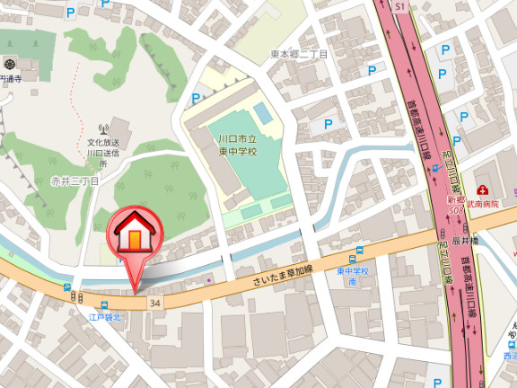 ��ʌ�����s�Ԉ�R���ڂ̃}���V�����̒n�}