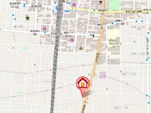 ��ʌ������s�g���T���ڂ̃}���V�����̒n�}