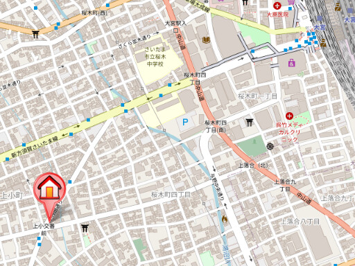 ��ʌ��������܎s��{��㏬���̃A�p�[�g�̒n�}