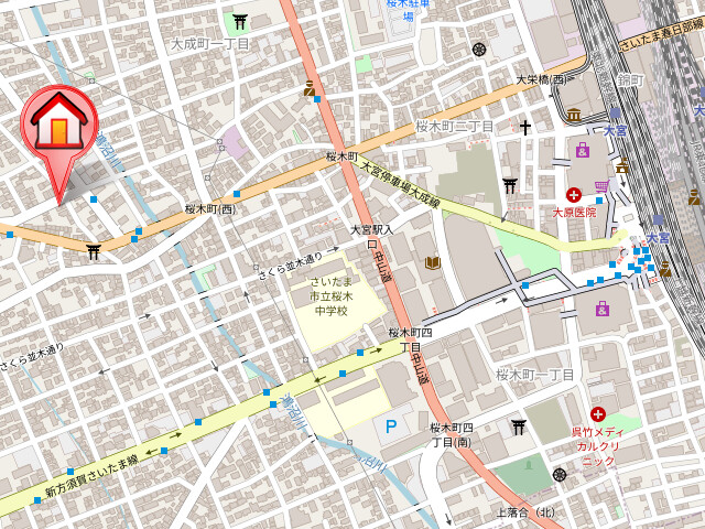 ��ʌ��������܎s��{��������P���ڂ̃}���V�����̒n�}