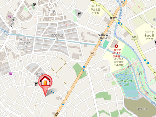 ��ʌ��������܎s������厚��J�̃A�p�[�g�̒n�}