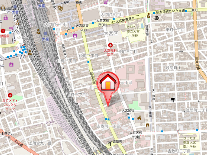 ��ʌ��������܎s��{��g�~���P���ڂ̃}���V�����̒n�}