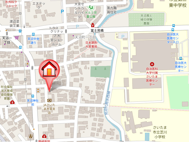 ��ʌ��������܎s��{��V�����P���ڂ̃A�p�[�g�̒n�}