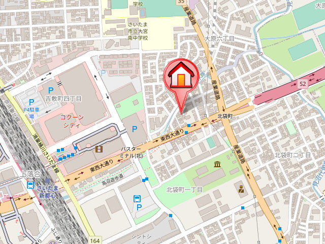 ��ʌ��������܎s��{��k�ܒ��P���ڂ̃A�p�[�g�̒n�}