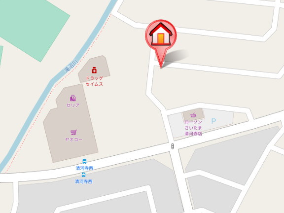 ��ʌ��������܎s���搼��{�S���ڂ̃A�p�[�g�̒n�}