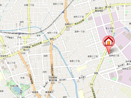 ��ʌ��s�c�s����S���ڂ̃A�p�[�g�̒n�}