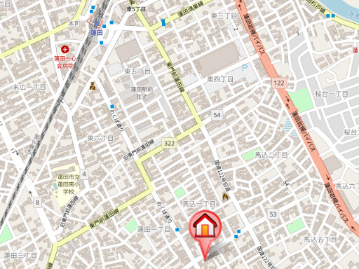 ��ʌ��@�c�s�n���S���ڂ̃A�p�[�g�̒n�}