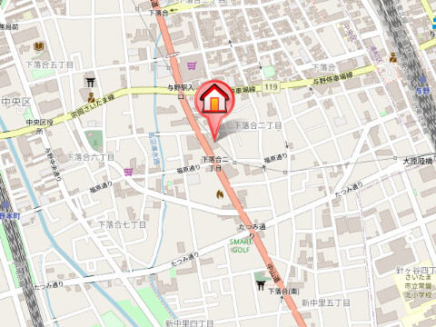 ��ʌ��������܎s�����扺�����Q���ڂ̃}���V�����̒n�}