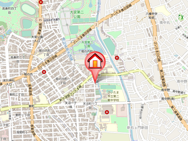 ��ʌ��������܎s��{��V�����P���ڂ̃A�p�[�g�̒n�}