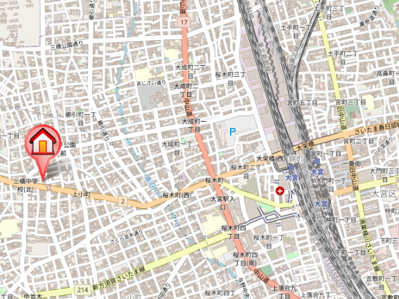 ��ʌ��������܎s��{��O���P���ڂ̃}���V�����̒n�}