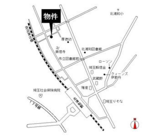 ��ʌ��������܎s�Y�a��k�Y�a�R���ڂ̃A�p�[�g�̒n�}