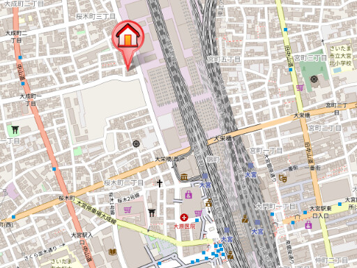 ��ʌ��������܎s��{����ؒ��R���ڂ̃}���V�����̒n�}