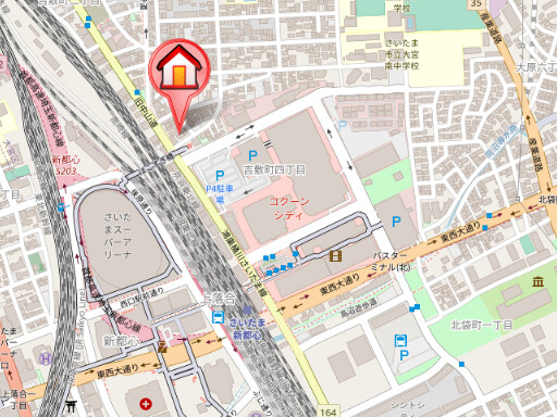 ��ʌ��������܎s��{��g�~���S���ڂ̃}���V�����̒n�}