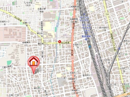 ��ʌ��������܎s��{��������P���ڂ̃}���V�����̒n�}