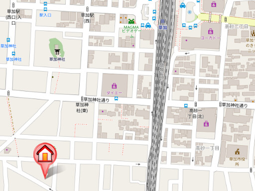 ��ʌ������s�X�쒬�̃}���V�����̒n�}