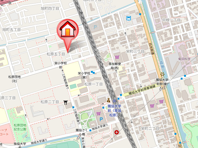 ��ʌ������s�����T���ڂ̃A�p�[�g�̒n�}