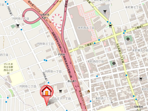 ��ʌ��������܎s�����攪���q�Q���ڂ̈�ˌ��Ă̒n�}