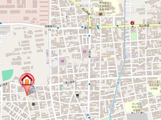 ��ʌ��������܎s��{��O���P���ڂ̃}���V�����̒n�}