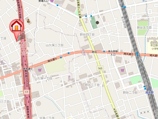 ��ʌ��������܎s��������P���ڂ̃A�p�[�g�̒n�}