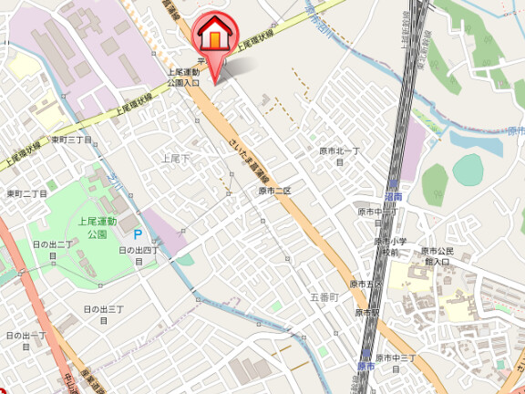 ��ʌ�����s�厚���s�̃A�p�[�g�̒n�}